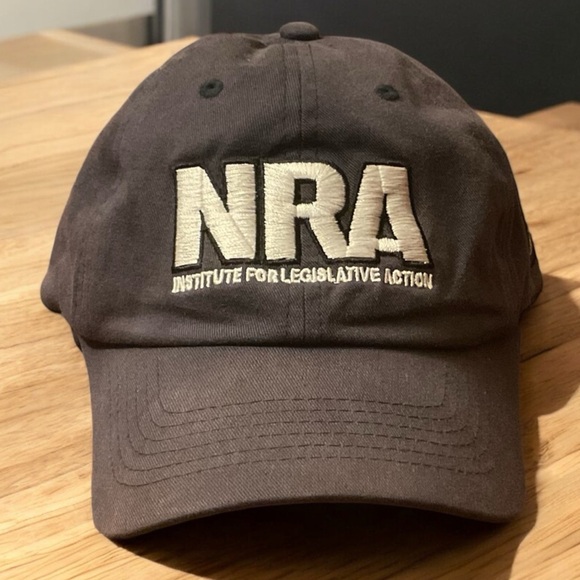 NRA Front Back & Side Logo Embroidered Adjustable Velcro Strap Cap! - Picture 3 of 9